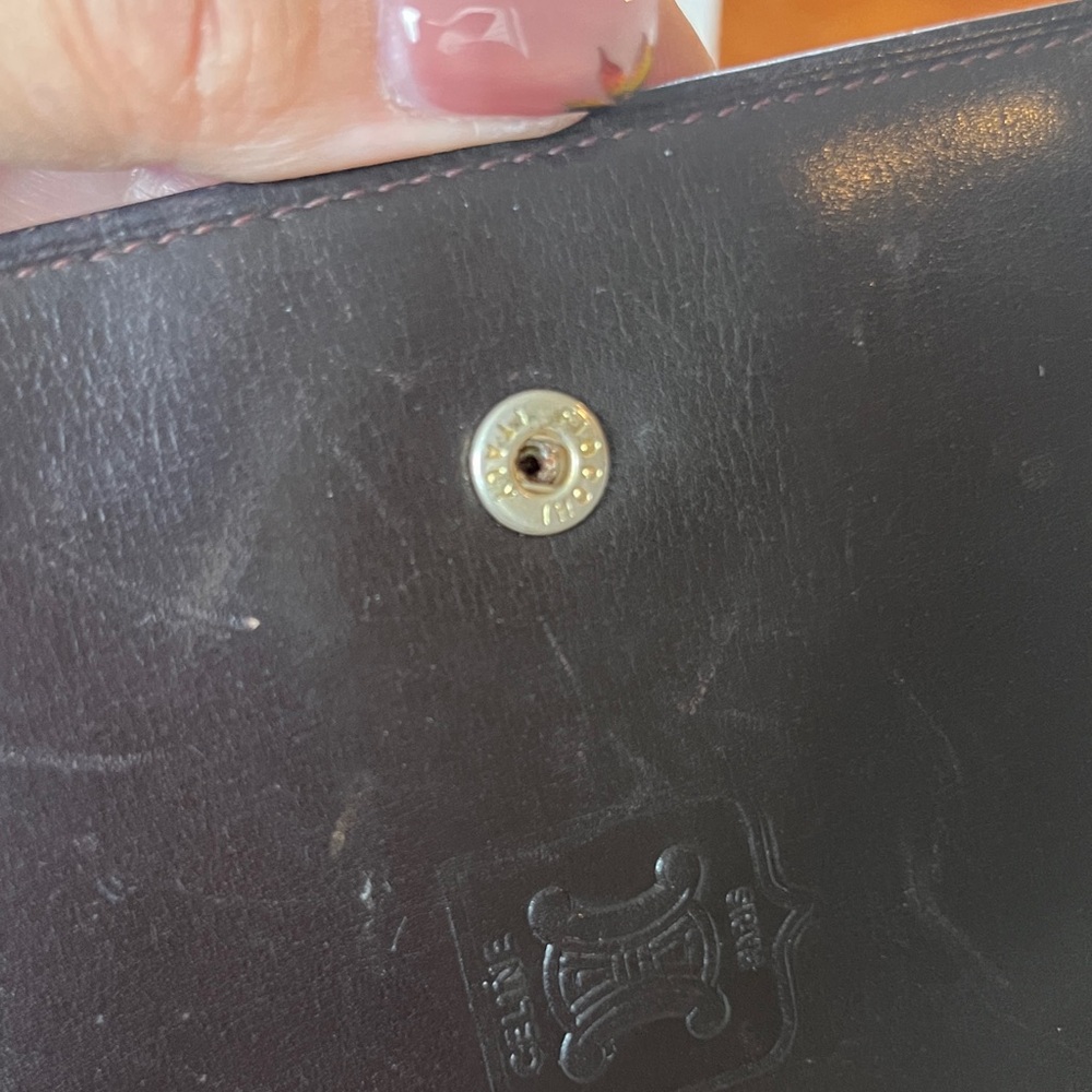 Celine Vintage Dark Leather wallet notebook holder - Picture 4 of 10